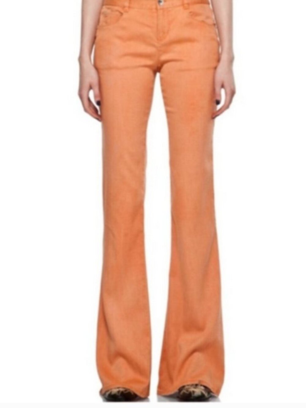 Theyskens Theory Peach Silk Blend Pantana Flare Leg Pants Size 25